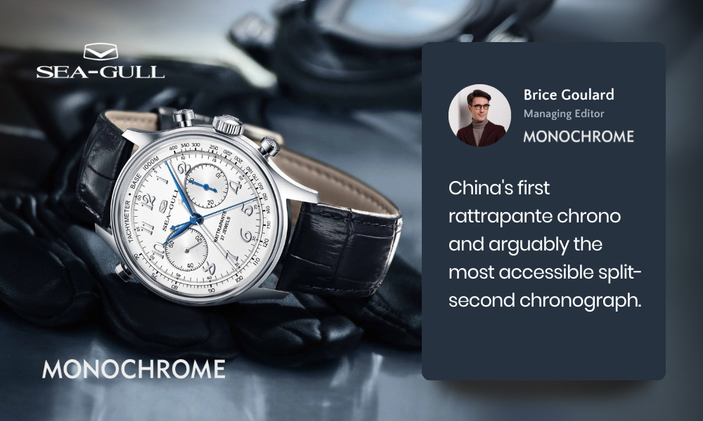Monochrome: Seagull Presents a $3,649 Split-Second Chronograph, Arguably The Most Accessible Rattrapante on the Market