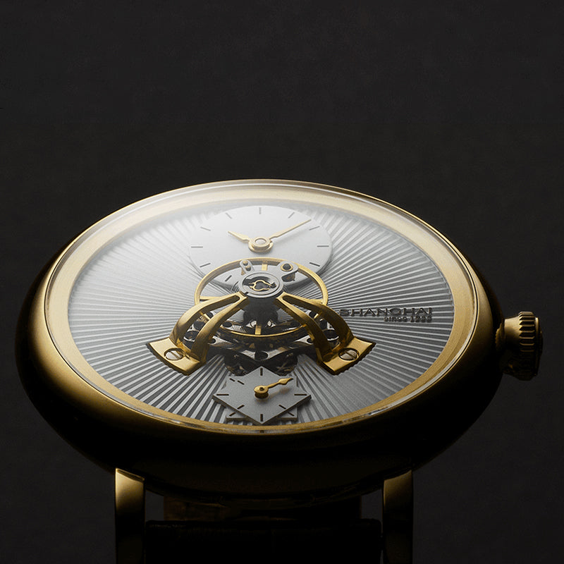 Shanghai Celestial Dome 40mm Watch - Gold Case & Black Stripe