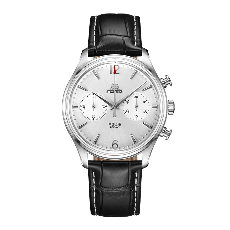 Shanghai Pioneer 39mm Watch - Chronograph Silver (Special Edition)