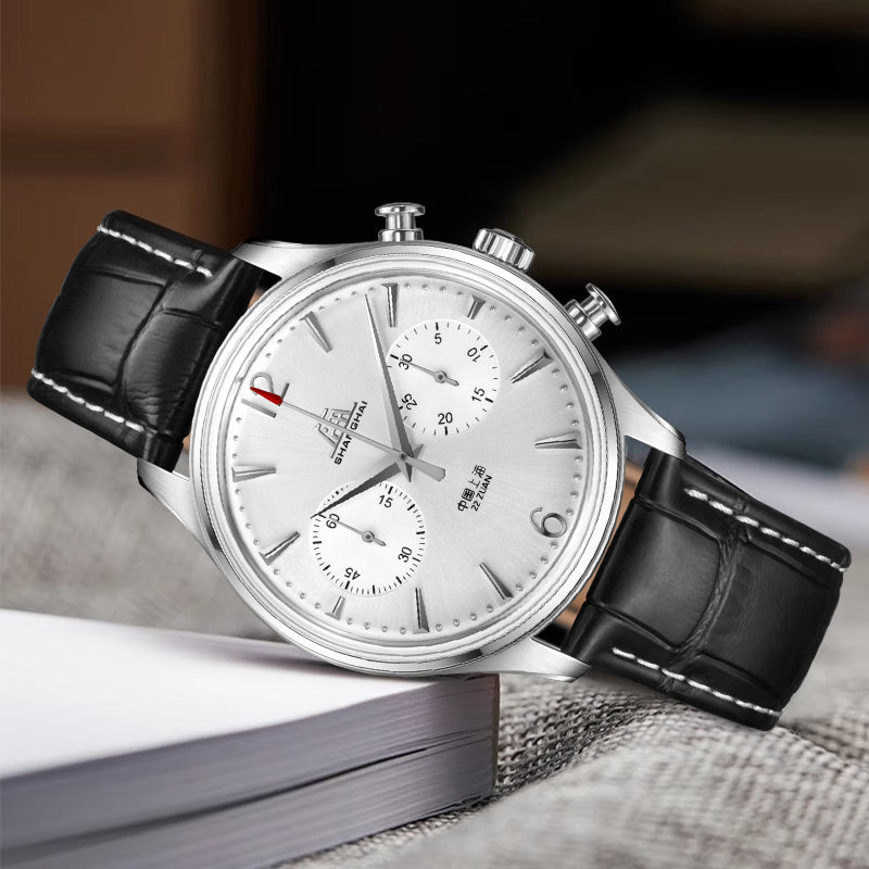 Shanghai Pioneer 39mm Watch - Chronograph Silver (Special Edition)