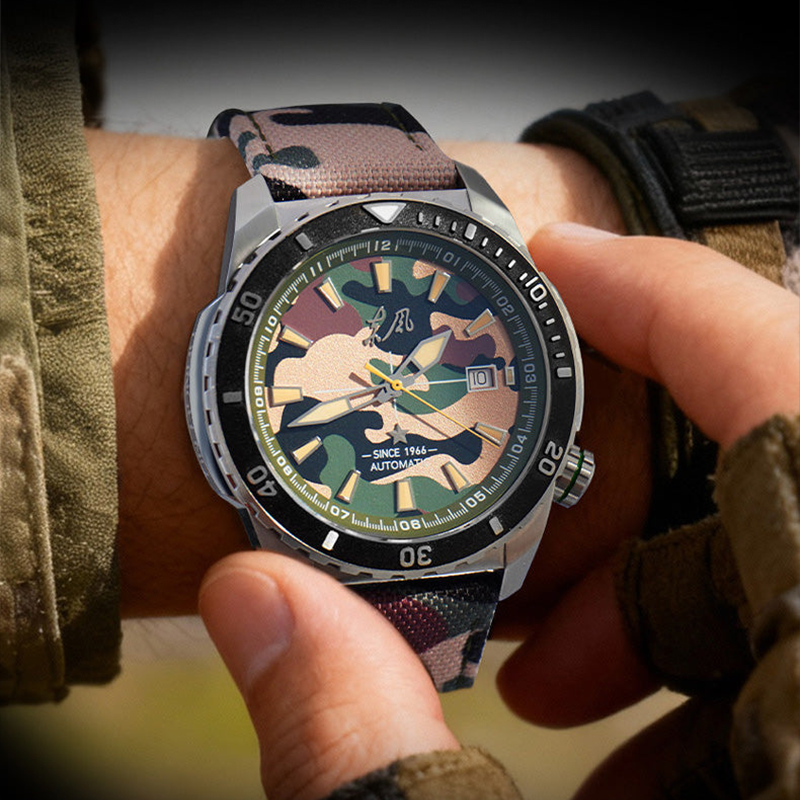 Seagull Dongfeng Forest Warrior Military-Grade Automatic Watch - Camo Edition