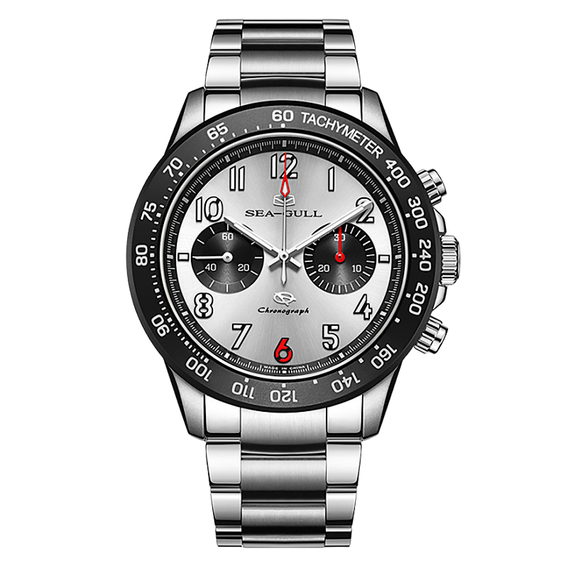 Seagull 1963 White Panda Sport Edition Chronograph Watch 44mm