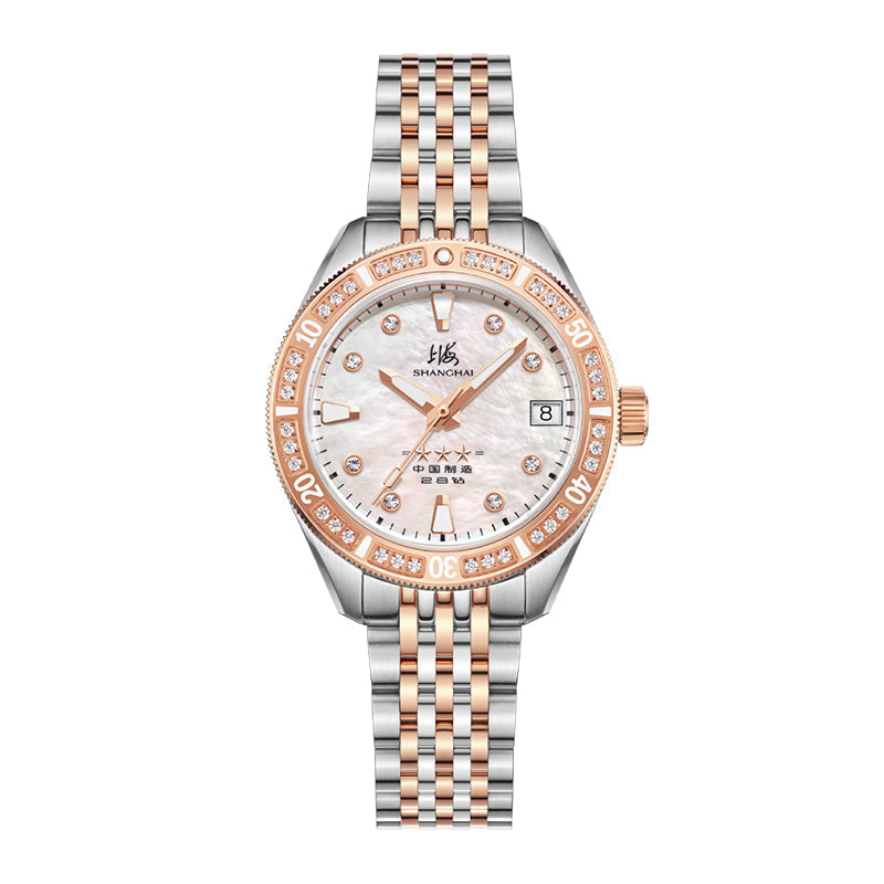 Shanghai Commander 35mm Dive Watch - Mother-of-Pearl Dial