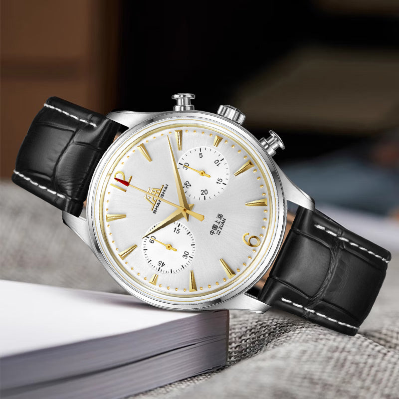 Shanghai Pioneer 39mm Watch - Chronograph Golden (Special Edition)