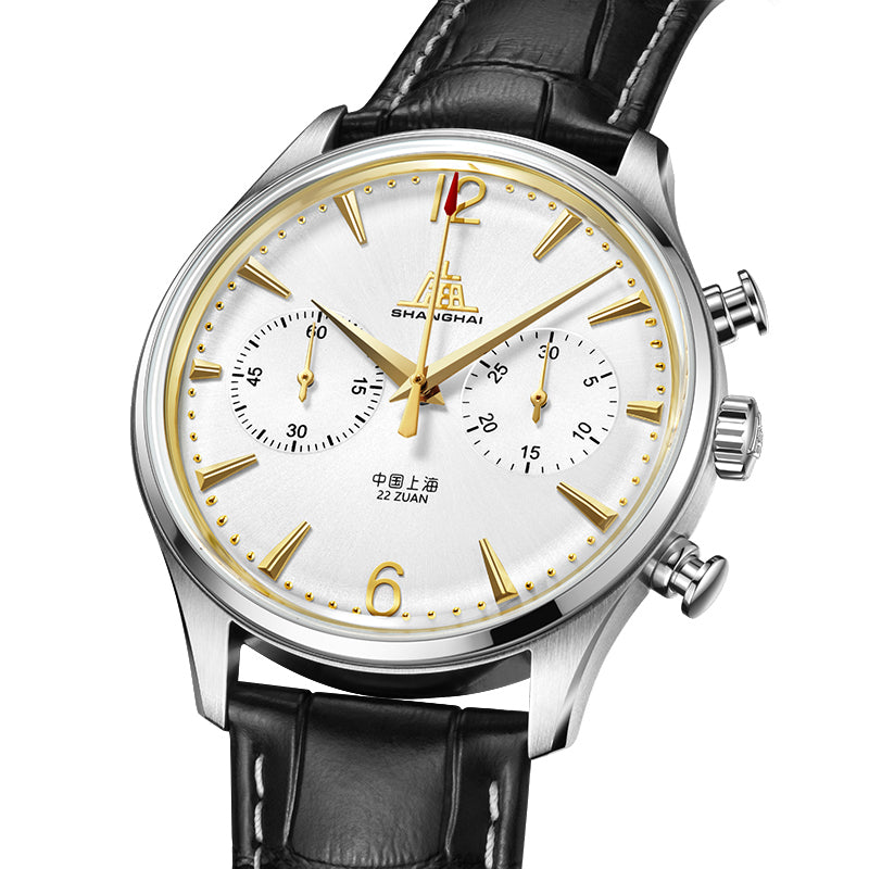 Shanghai Pioneer 39mm Watch - Chronograph Golden (Special Edition)