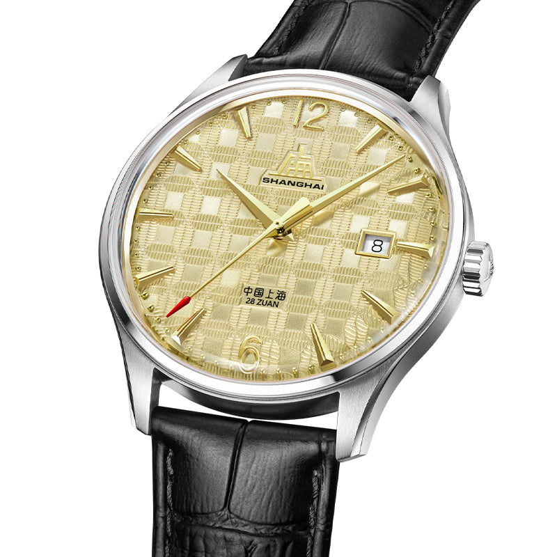 Shanghai Pioneer X Blossom 39mm Watch - Golden Tile