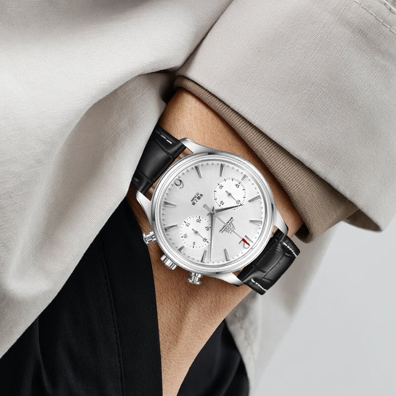 Shanghai Pioneer 39mm Watch - Chronograph Silver (Special Edition)