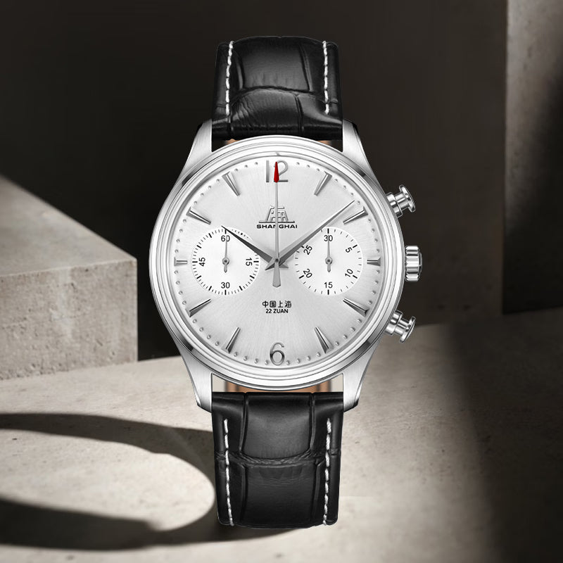 Shanghai Pioneer 39mm Watch - Chronograph Silver (Special Edition)