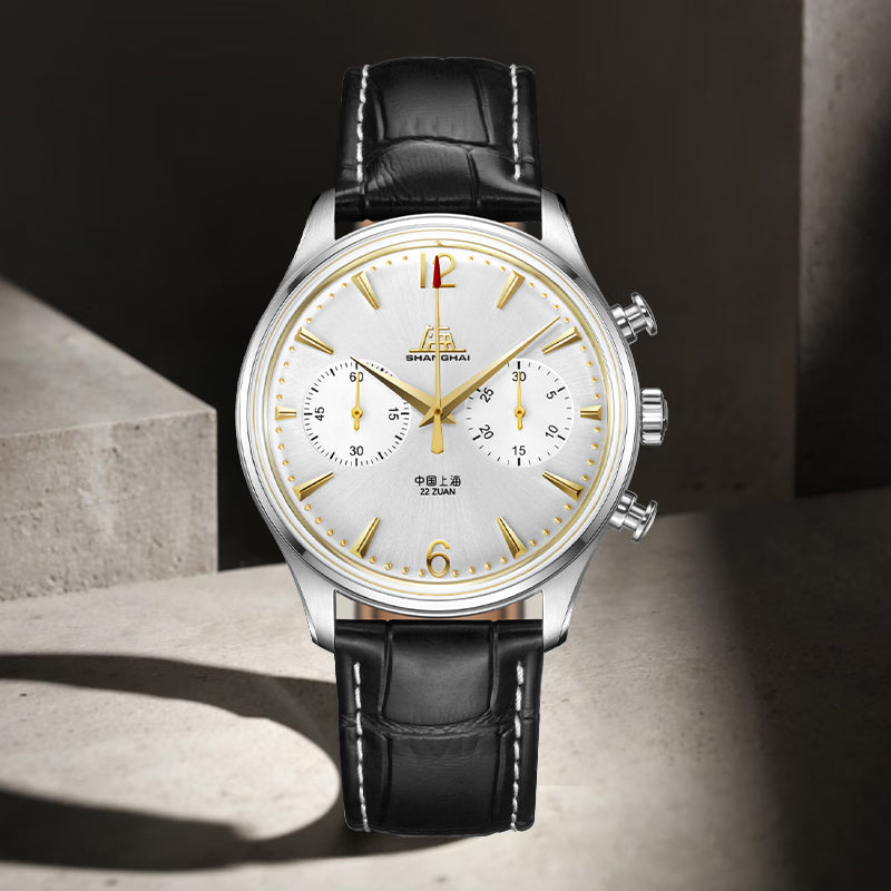 Shanghai Pioneer 39mm Watch - Chronograph Golden (Special Edition)