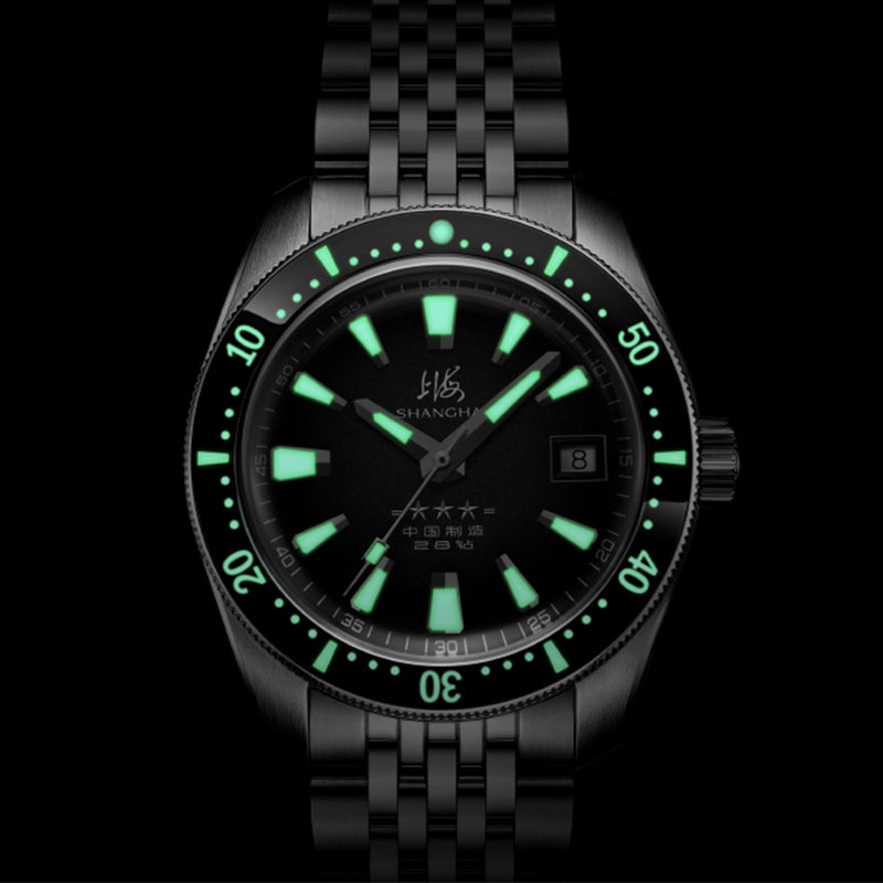 Shanghai 114 Military 35mm Dive Watch - Pink Dial