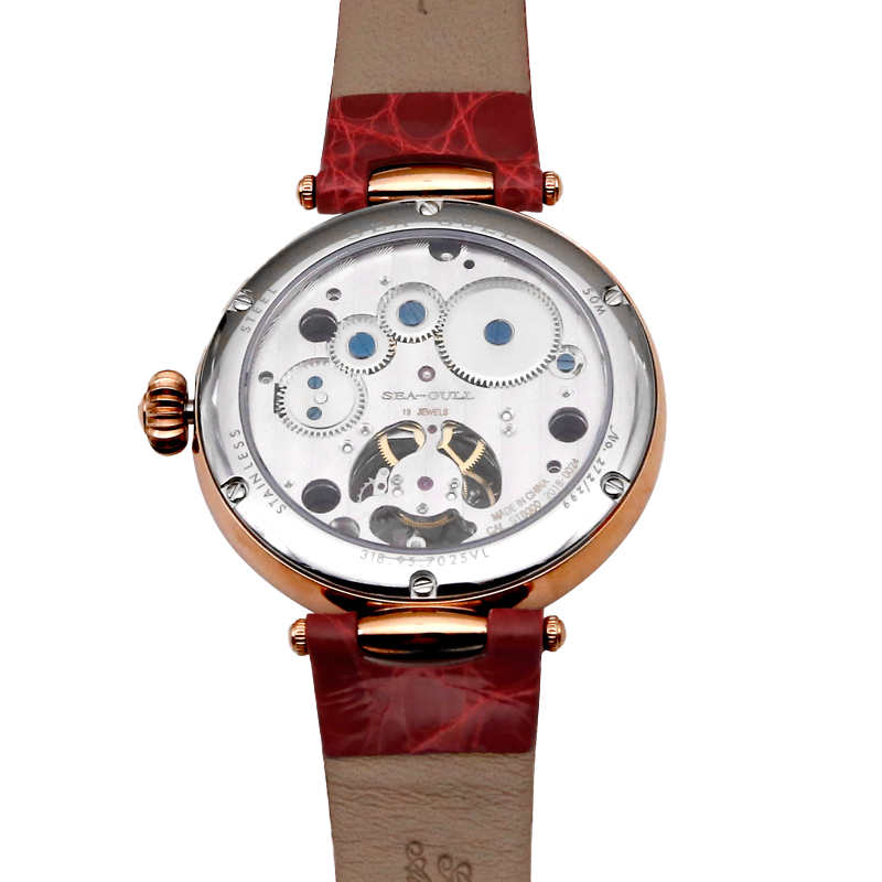 Montre Tourbillon Les fleurs de mouette apportent la prospérité 38 mm