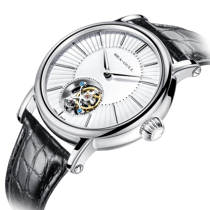 Seagull Watch | Off-center Tourbillon Watch with Bar Index