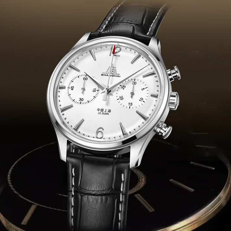 Shanghai Pioneer 39mm Watch - Chronograph Silver (Special Edition)