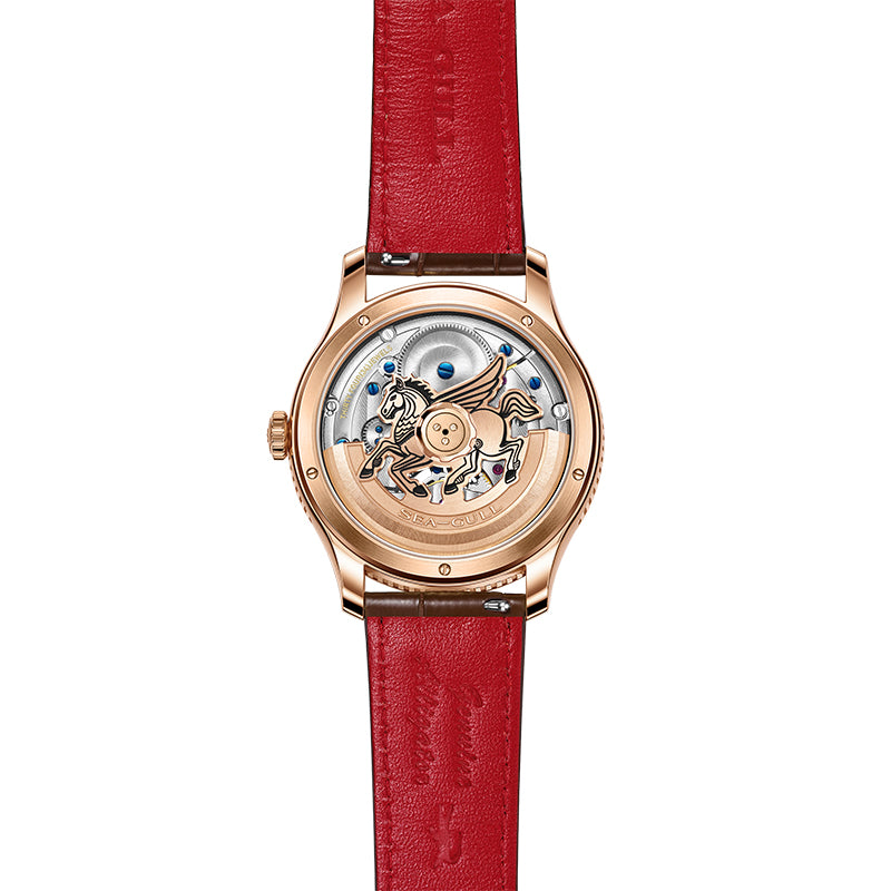 Seagull Qin Ultra-Thin Automatic Tourbillon Watch - Winged Pegasus Zodiac Horse Limited Edition