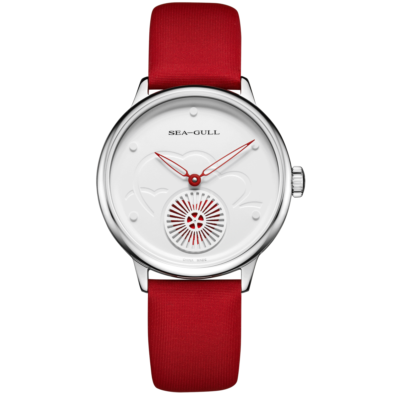 Seagull Heartfelt Seconds Dial Endless Love Watch 34mm