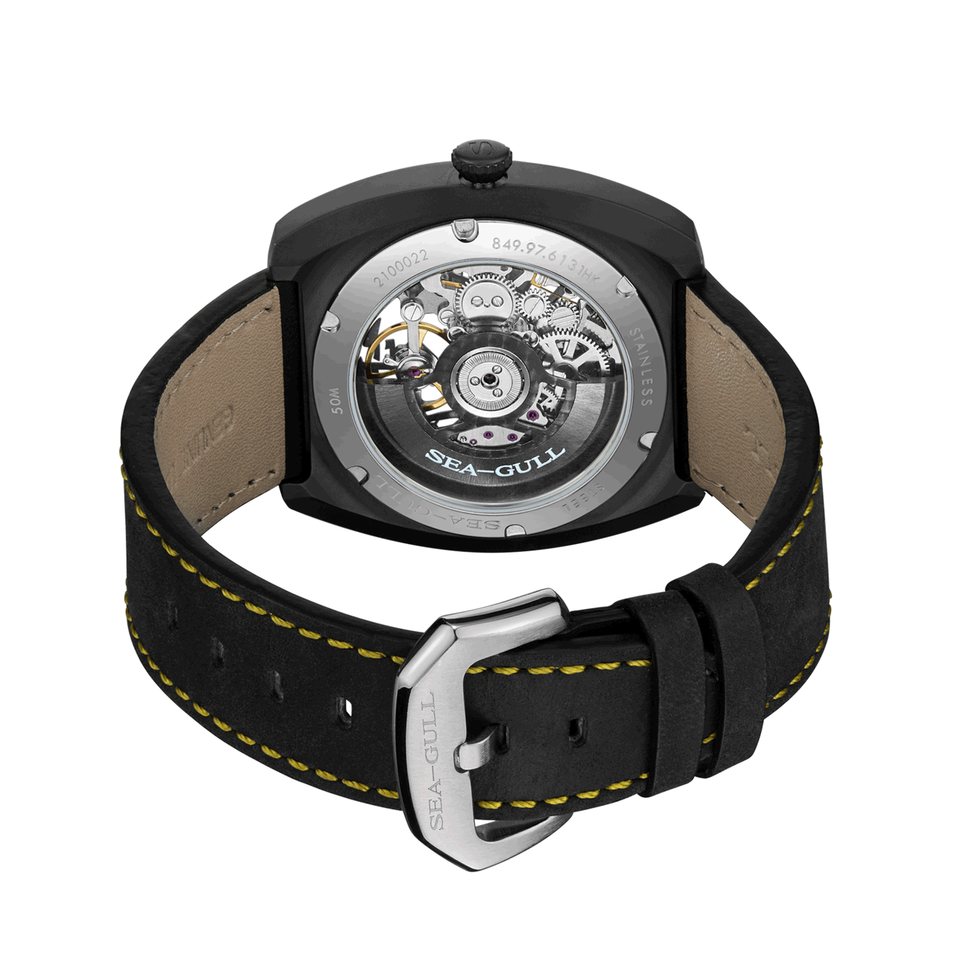 Seagull Watch | Trendy Barrel Skeleton Automatic Watch 44*46mm