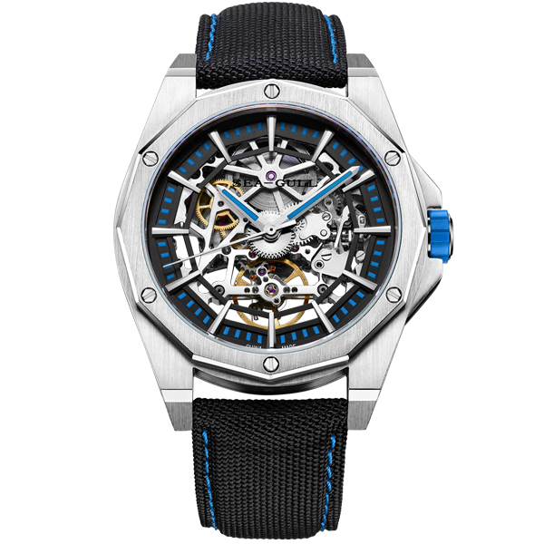 Möwenuhr | Trendy, kantige Skelett-Polygon-Automatikuhr 43 mm