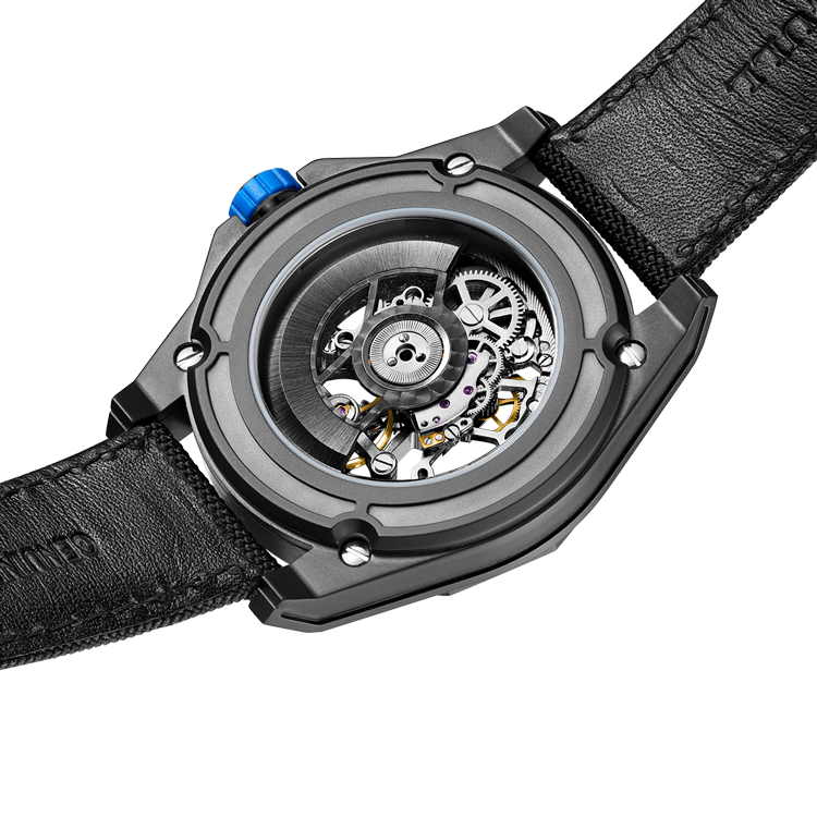 Möwenuhr | Trendy, kantige Skelett-Polygon-Automatikuhr 43 mm