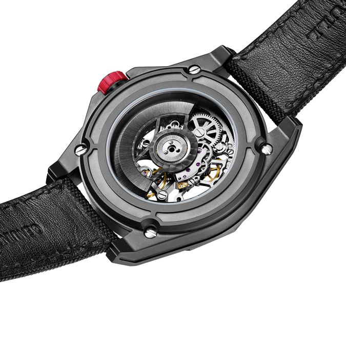 Möwenuhr | Trendy, kantige Skelett-Polygon-Automatikuhr 43 mm