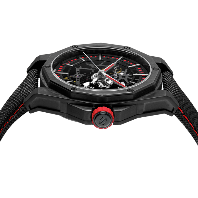 Möwenuhr | Trendy, kantige Skelett-Polygon-Automatikuhr 43 mm