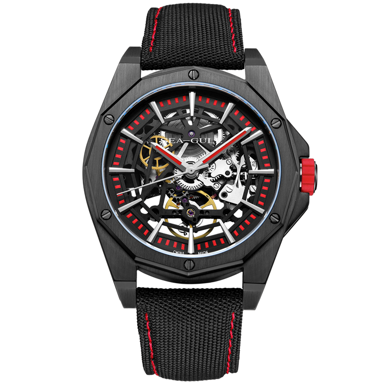 Trendy Edgy Skeleton Polygonal Automatic Watch 43mm | Seagull