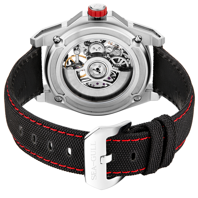 Möwenuhr | Trendy, kantige Skelett-Polygon-Automatikuhr 43 mm