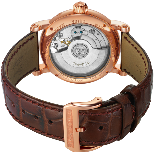 Seagull Watch | 18K Rose Gold Off-center Tourbillon Watch 40mm