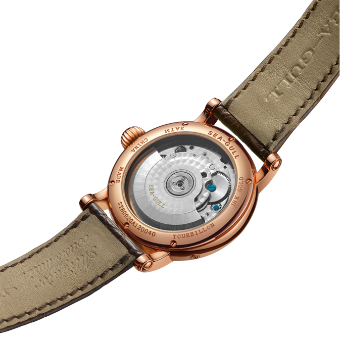 Seagull Watch | 18K Rose Gold Off-center Tourbillon Watch 40mm