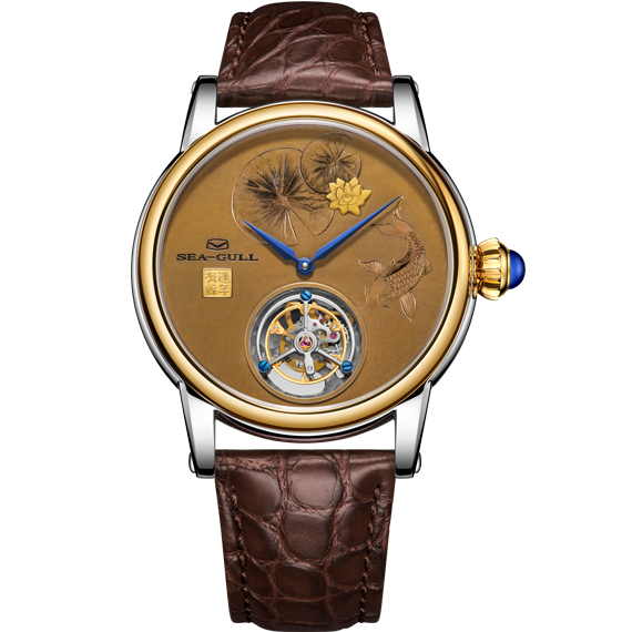 Seagull Watch | Intangible Cultural Heritage Copper Sculpture Cloisonné Tourbillon Watch 43mm