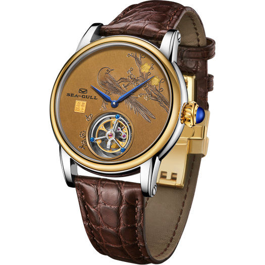 Seagull Watch | Intangible Cultural Heritage Copper Sculpture Cloisonné Tourbillon Watch 43mm