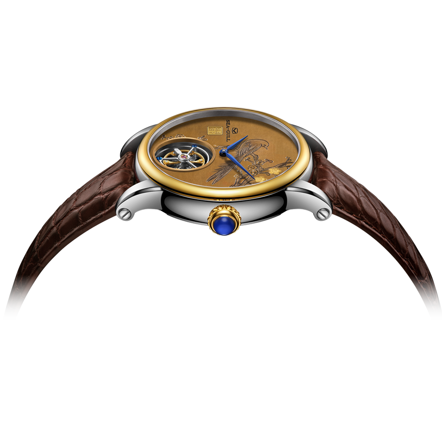 Seagull Watch | Intangible Cultural Heritage Copper Sculpture Cloisonné Tourbillon Watch 43mm
