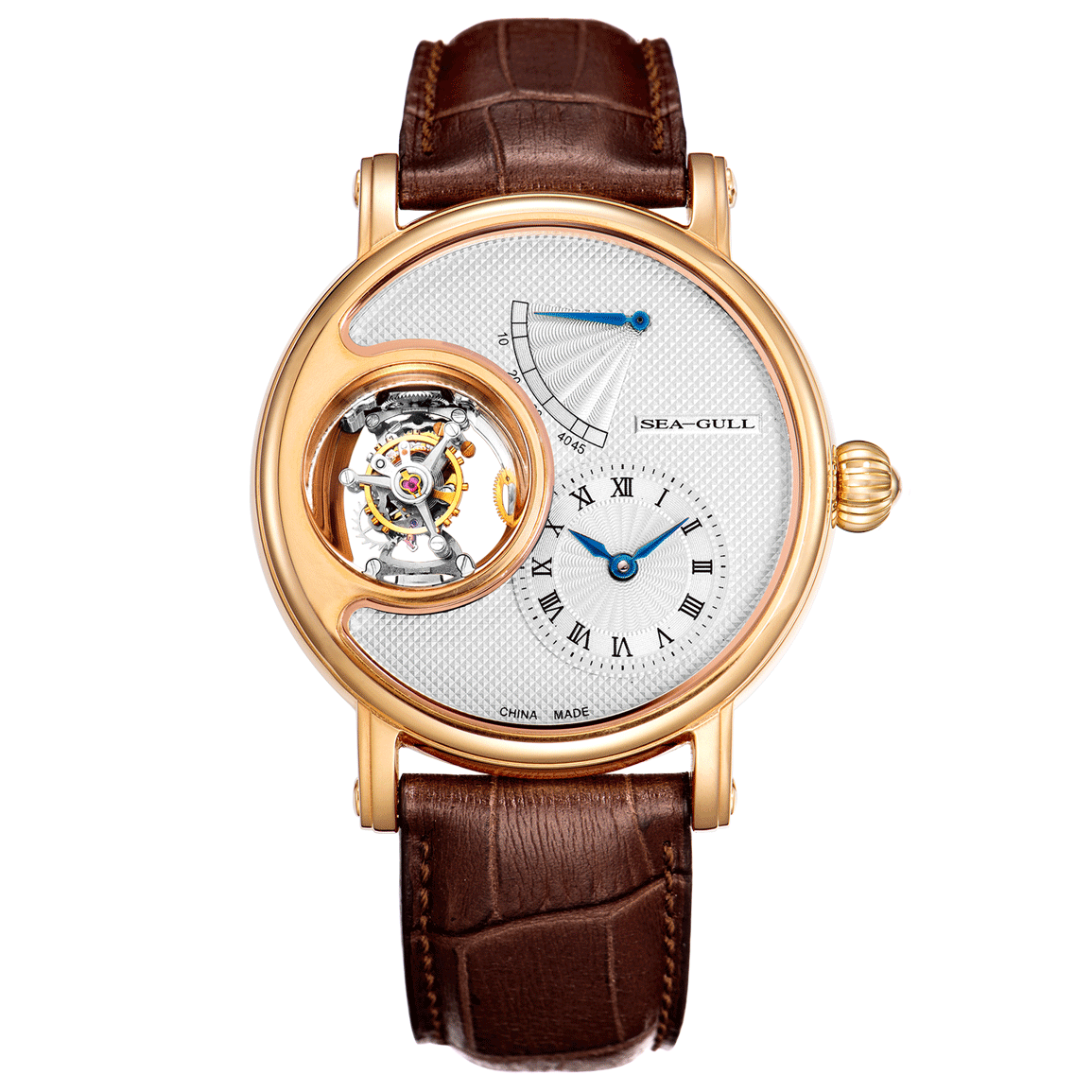 Seagull 18K Gold Double Axis Tourbillon Watch