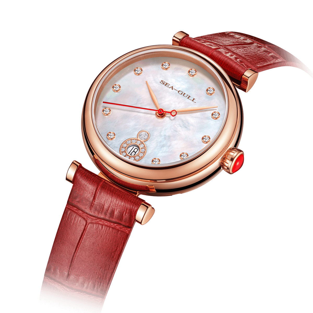 Seagull Watch | Heartfelt Shimmering Mother-of-Pearl Dial Watch 34.5mm