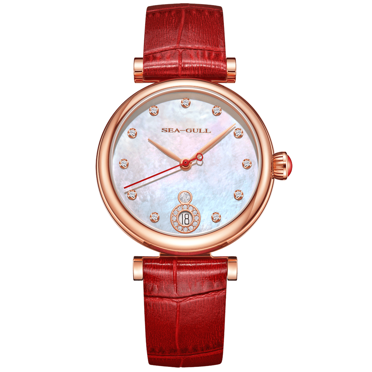 Seagull Watch | Heartfelt Shimmering Mother-of-Pearl Dial Watch 34.5mm