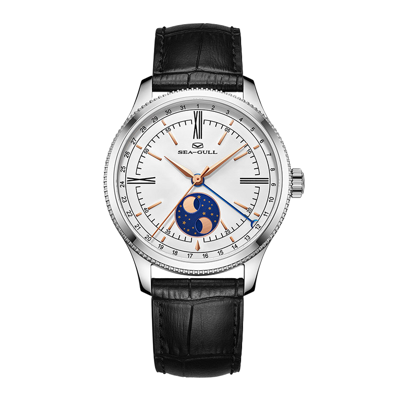 Seagull Moon Phase Watch with Bezel Calendar