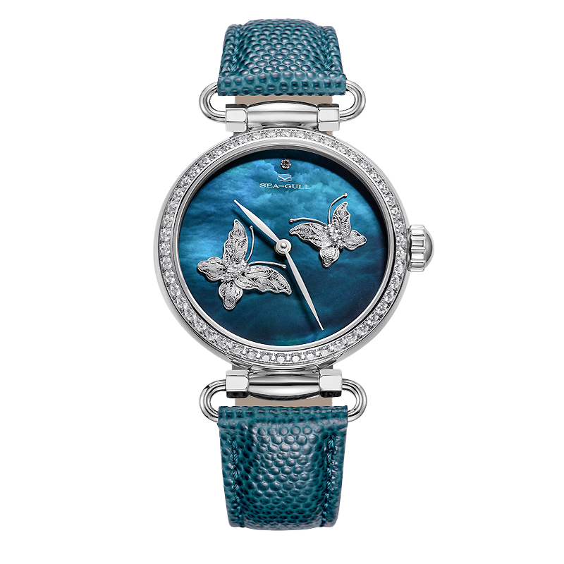 Seagull Watch | Filigree Butterfly Watch with Swarovski Crystals