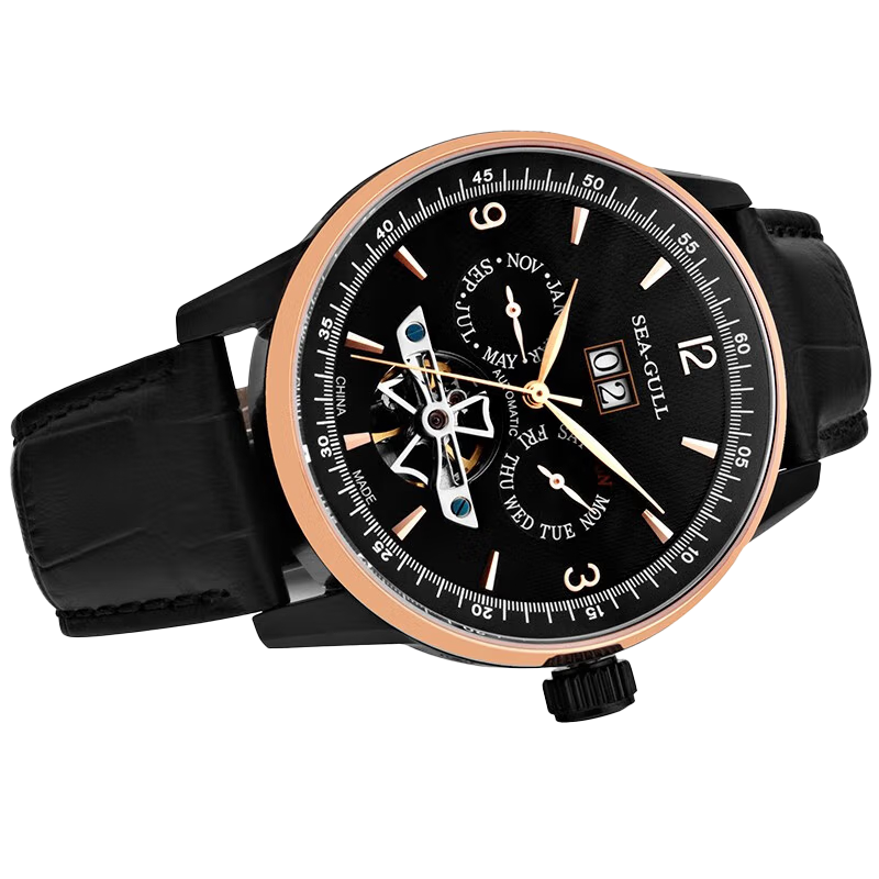 シーガルウォッチ | フライホイールカレンダー自動巻き腕時計 43mm