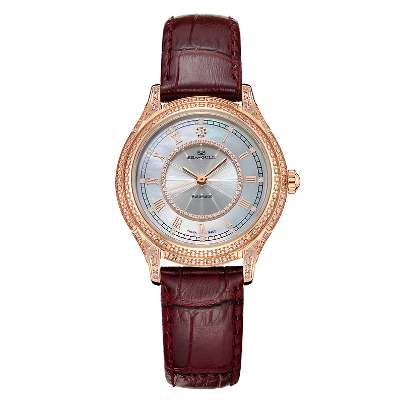 Seagull Heart Ocean Shinning Woman Watch 34mm