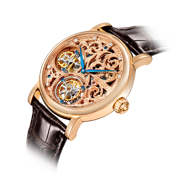 Seagull Masterpiece Dual Tourbillon Skeleton Watch
