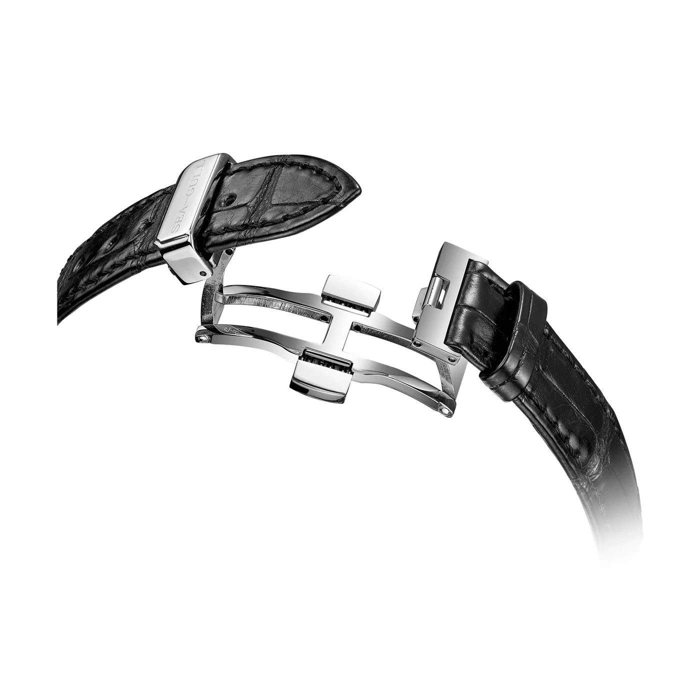 Montre Tourbillon Seagull en or 24 carats à motif dragon damasquiné 41 mm