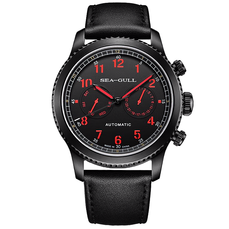 Seagull Watch | Aviation Dual Time Zone Pilot Automatic Sports Watch 43mm