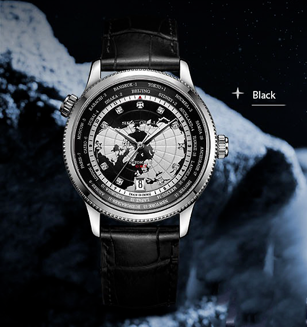 Seagull World Time Watch for Globetrotting Traveler