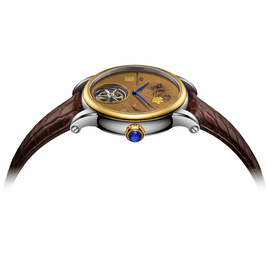 Seagull Watch | Intangible Cultural Heritage Copper Sculpture Cloisonné Tourbillon Watch 43mm
