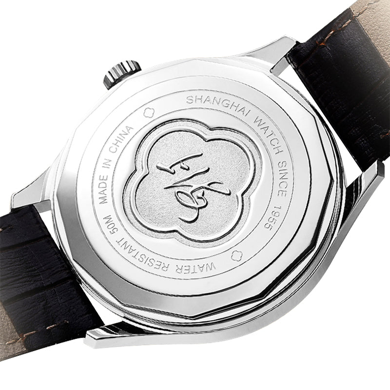 Shanghai Pioneer 39mm Watch - Moonphase  Salmon (Special Edition)