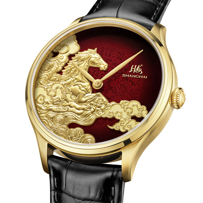 Shanghai Auspicious Steeds 40mm Watch - Red Dial [Limited Edition]