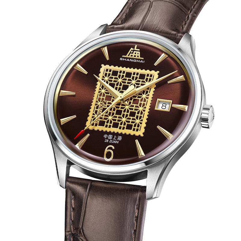 Shanghai Pioneer X Blossom 39mm Watch - Brown Stamp