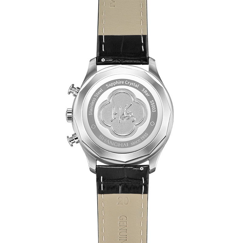 Shanghai Pioneer 39mm Watch - Chronograph  Silver (Special Edition)