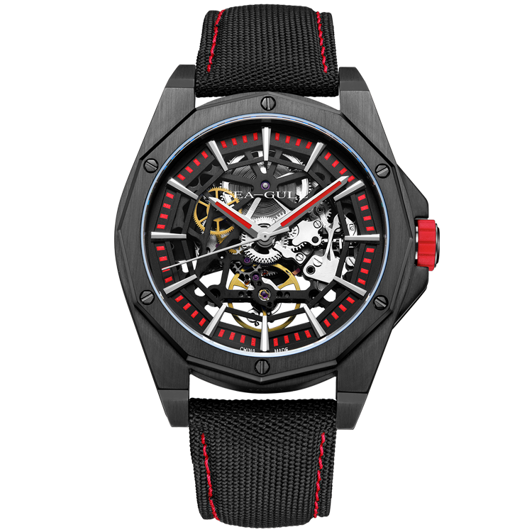 Seagull Watch | Trendy Edgy Skeleton Polygonal Automatic Watch 43mm