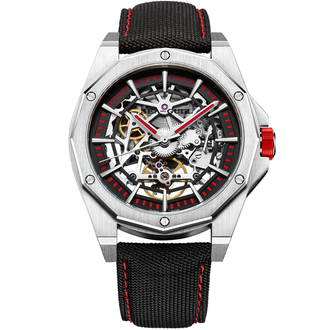 海鷗手錶|時尚前衛鏤空多邊形自動腕錶 43 毫米