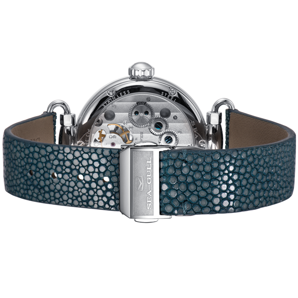 海鷗手錶|非物質文化遺產絲線花卉圖案陀飛輪手錶38.5毫米
